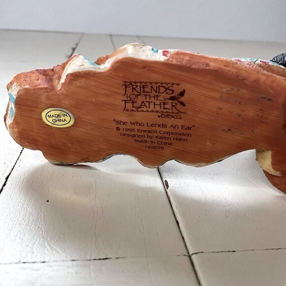 Enesco 1995 Friends of The Feather She Who Lends An Ear Vintage Figurine - Picture 11 of 11